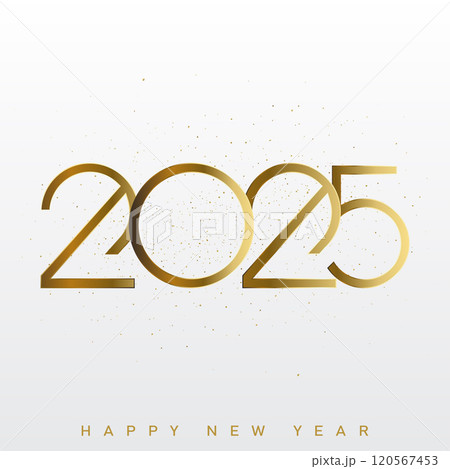 Golden 2025 New Year Celebration with Sparkling Gold and Luxury Design. Vector Golden 2025 New Year Celebration with Sparkling Gold and Luxury Design. Vector 120567453