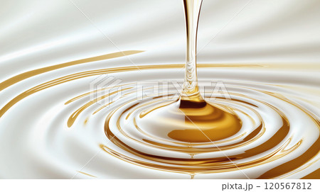 注がれるハチミツのクローズアップ. 120567812