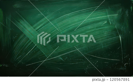 《AI画像》チョークの消し痕が残った黒板のテクスチャー 120567891