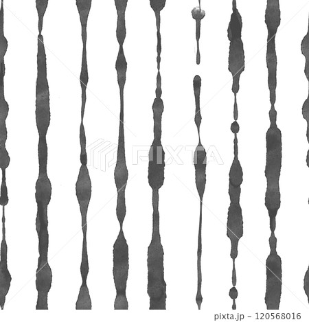 Black stripes. Watercolor hand drawn seamless pattern with black strokes. Geometric Abstract print. Background for textile, wallpaper, scrapbooking, greeting cards 120568016