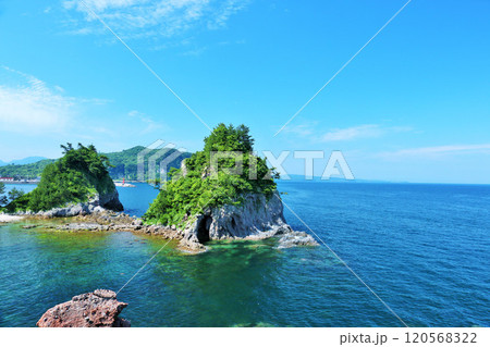 大分県 姫島 青空と海の観音崎 大分県 姫島 青空と海の観音崎 120568322