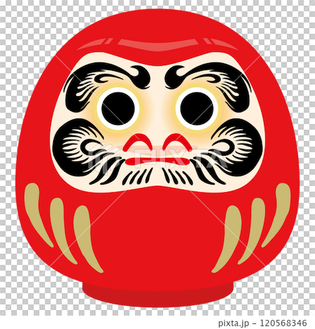 文字を入れられるだるまのベクターイラスト（開眼） 120568346