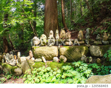 森の中の奇妙な石仏 立石山神社 120568403