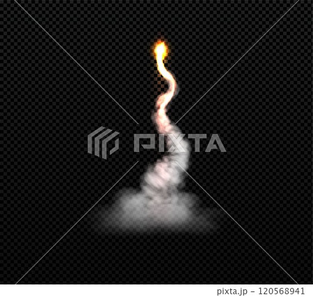 Vector illustration of rocket trail with fiery explosion. Vector illustration of rocket trail with fiery explosion. 120568941