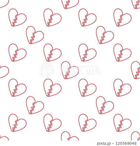 Heartbreak vector End of Love seamless pattern in line style Heartbreak vector End of Love seamless pattern in line style 120569048