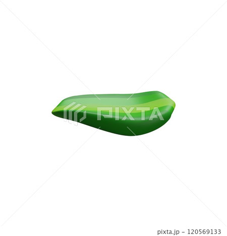 Vector 3d illustration of green bamboo leaf for rice dumplings - zongzi. 120569133