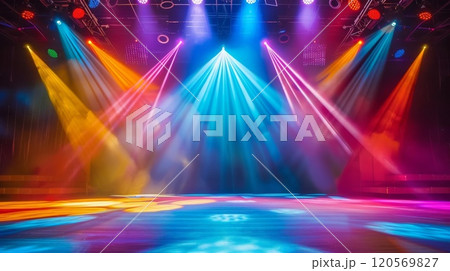 カラフルに光るステージ カラフルに光るステージ 120569827