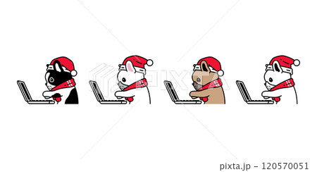 dog vector french bulldog christmas santa claus hat working computer labtop icon cartoon character puppy pet doodle symbol illustration clip art isolated design dog vector french bulldog christmas santa claus hat working computer labtop icon cartoon character puppy pet doodle symbol illustration clip art isolated design 120570051