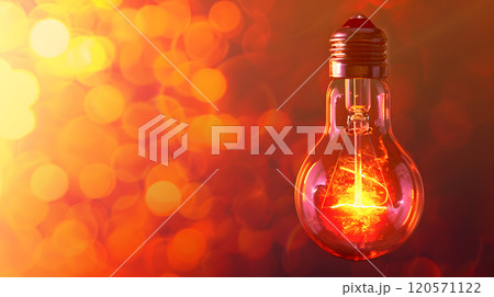 Green energy concept with light bulb and nature. AI Generated 120571122