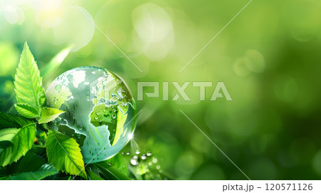 Green energy concept with light bulb and nature. AI Generated 120571126