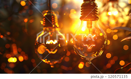Green energy concept with light bulb and nature. AI Generated 120571135