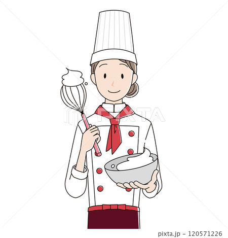 優しいタッチの女性パティシエ 120571226