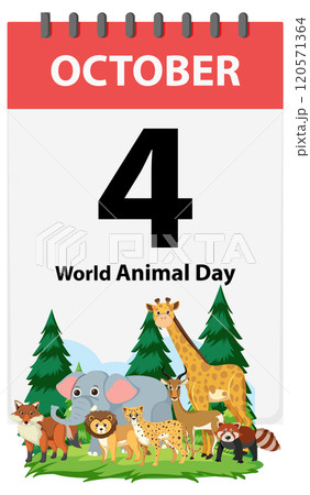World Animal Day Celebration Illustration 120571364