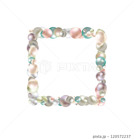 Shiny balls with different size on simple gradient background. Glossy bubbles in empty space. Abstract composition with chaotic floating spheres. 3d rendering. Eps 10 120572237