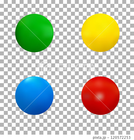 3D colorful beads and pearls. Vector illustration. Eps 10 120572253