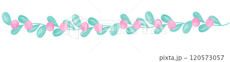 Watercolor Christmas holly border banner Watercolor Christmas holly border banner 120573057