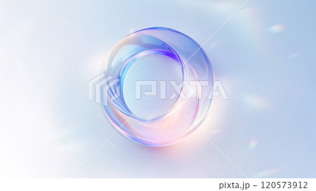 透明感のあるカラフルな球体 120573912