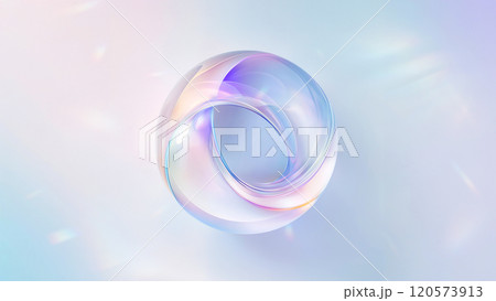 透明感のあるカラフルな球体 120573913