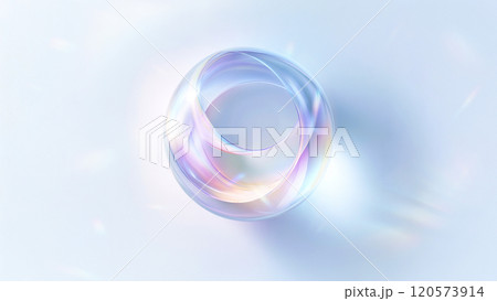 透明感のあるカラフルな球体 120573914