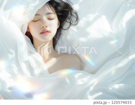 アジア人女性の美容イメージ（スキンケア・ボディケア・エステサロン） 120574033