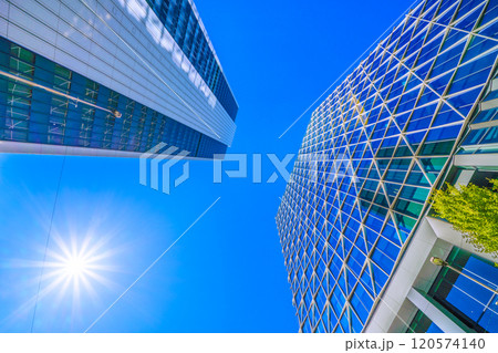 日本の東京都市景観　希望の光…。渋谷アクシュや渋谷クロスタワーなどを望む。新時代へ…＝11月25日 120574140