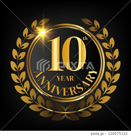 10th year golden anniversary logo, 120575122