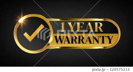 1 year warranty golden banner 120575213