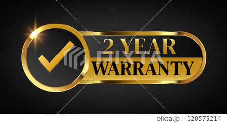 2 year warranty logo with golden banner 2 year warranty logo with golden banner 120575214