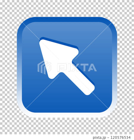 Button-style square with arrow icon material 120576534