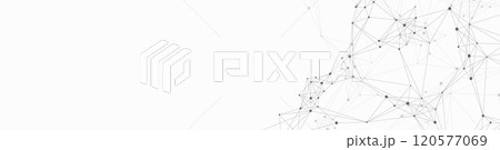 Global network connection banner design template. Header social network communication in the global business concept. Big data visualization. Internet technology 120577069