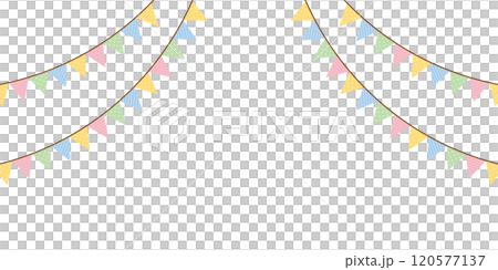 Garland flag celebration carnival frame colorful 120577137