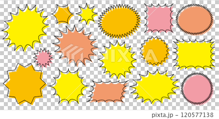 Jagged Frame Impact Set Colorful Yellow 120577138