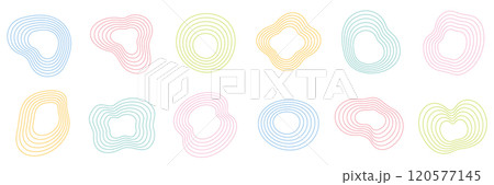 抽象的な形 変形 カラフル ブレンド 抽象的な形 変形 カラフル ブレンド 120577145