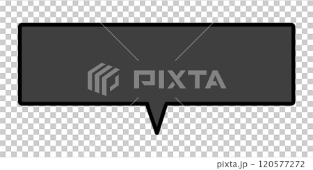 Simple horizontal speech bubble 4 (black) 120577272