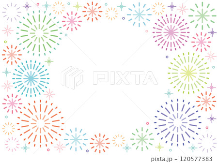 花火 フレーム カラフル 花火 フレーム カラフル 120577383