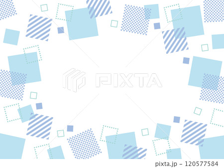 幾何学 青 水色 フレーム 四角 幾何学 青 水色 フレーム 四角 120577584