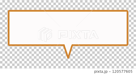 Simple horizontal speech bubble 4 (orange and white) Simple horizontal speech bubble 4 (orange and white) 120577605