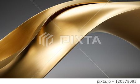メタリックなテクスチャーの明るい金色の帯の背景 120578093