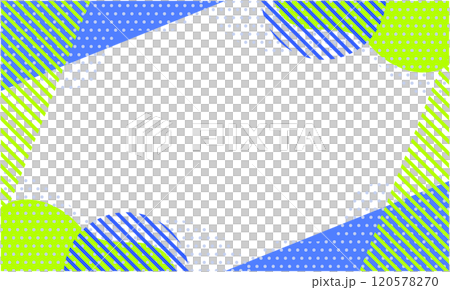 ポップな幾何学模様の背景素材 11 黄緑 紫 120578270