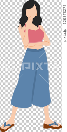 Illustration of a woman thinking Illustration of a woman thinking 120578275