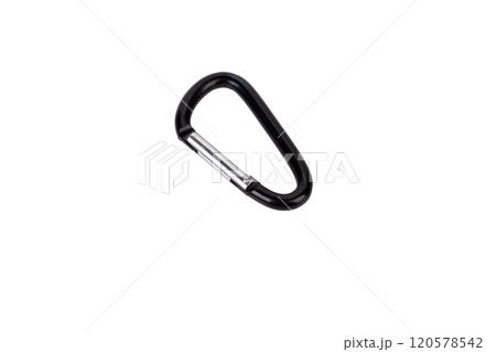 Aluminum carabiner, painted with black lacquer. 120578542