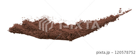 Brown powder isolated on white background Brown powder isolated on white background 120578752
