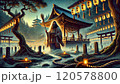 年末の神社で穢れを祓う大国主 120578800
