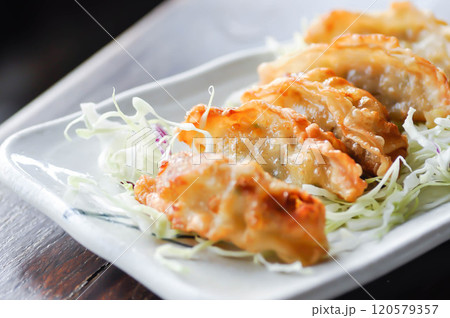 chinese dumpling, dumpling or wonton or fried wonton or gyoza or Japanese fried dumpling 120579357