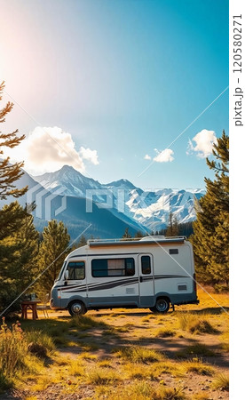 campervan caravan california vehicle for van life holiday on mobile home camper mobilecampervan for an outdoor nomad lifestyle camper van journey camping in the parking in the mountain campervan caravan california vehicle for van life holiday on mobile home camper mobilecampervan for an outdoor nomad lifestyle camper van journey camping in the parking in the mountain 120580271
