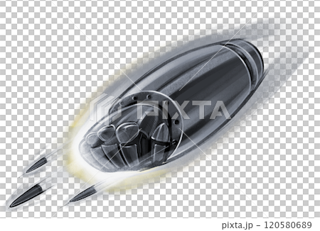 Dynamic futuristic combat glove shaped like a bullet Dynamic futuristic combat glove shaped like a bullet 120580689