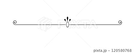 Decorative border with antique swirls for classic style cards. 120580768