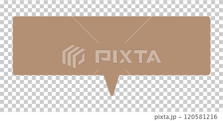 Simple horizontal speech bubble 4 (brown, no line drawing) 120581216