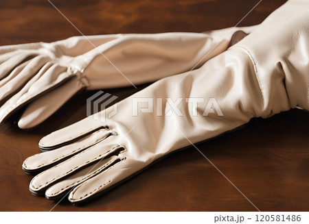 Gloves made from durable synthetic animal leather material.AI Generated 120581486