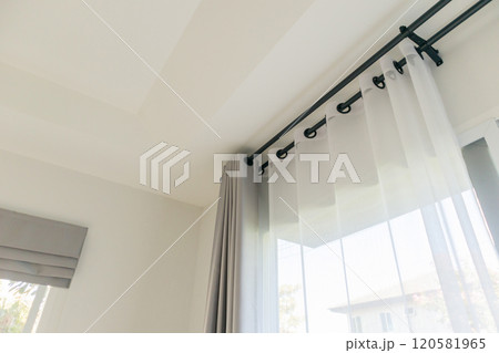Curtain window interior decoration in living room 120581965